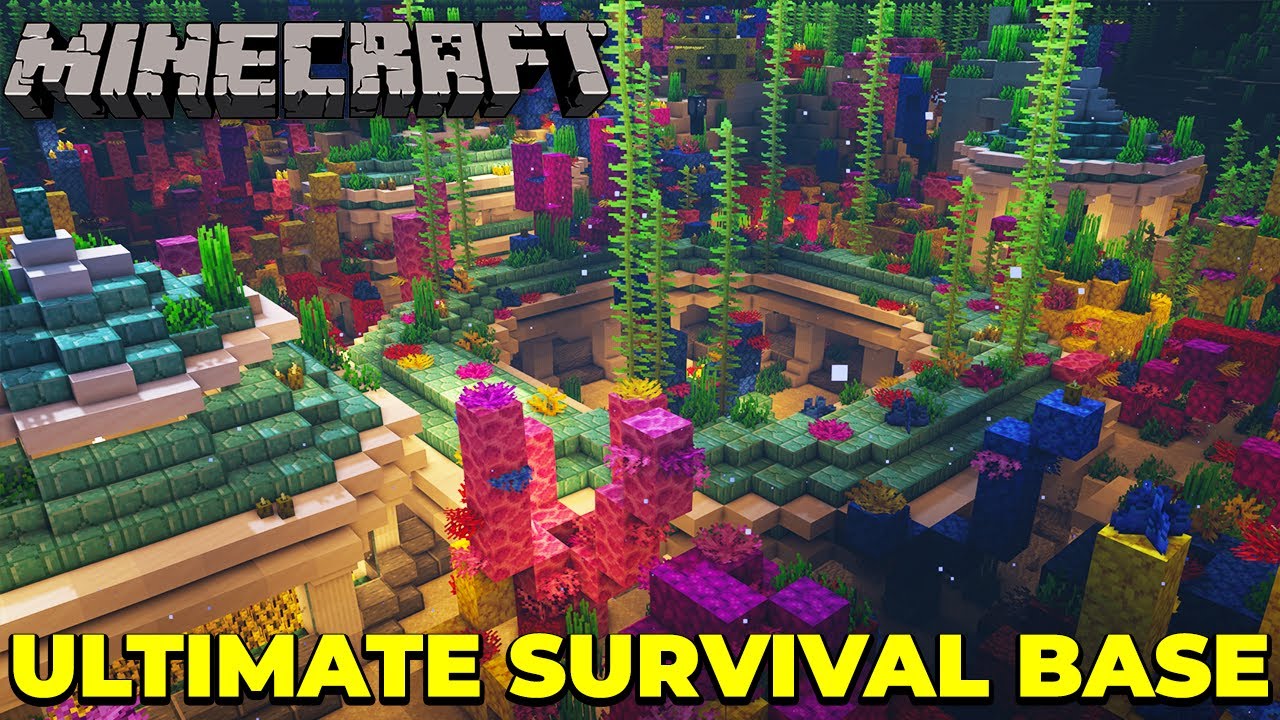 Minecraft 115 Ultimate Survival Base Underwater Base Timelapse Youtube