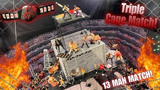 13 MAN HARDCORE CHAMPIONSHIP TRIPLE CAGE MATCH!