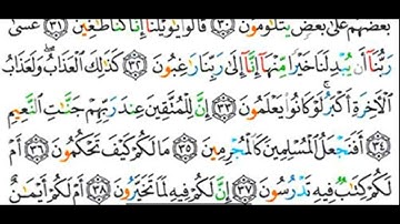 قراءة سورة القلم من الآية (٣٣)إلى الآية (٤٢) بالأحكام وشرح أحكام الميم الساكنة المعلمة رضى ...