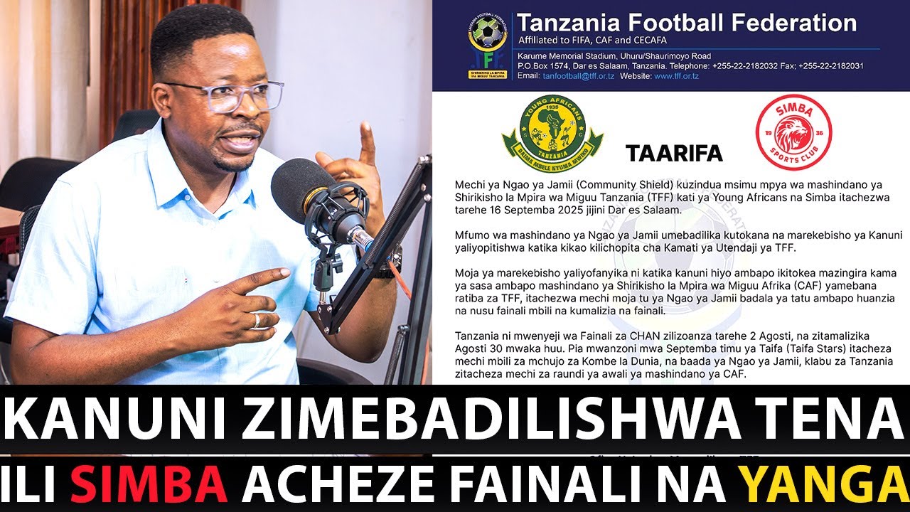 🔴:SIMBA KABEBWA TENA ILI APATE KOMBE • SHIRIKISHO LIMEBADILI TENA UTARATIBU • SIMBA KUCHEZA NA YANGA
