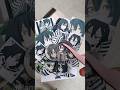 Obanai iguro from demon slayer mini journal white  black theme shots short youtubeshorts