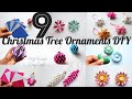 9 Christmas Tree Ornaments DIY #myworldeasycraft #diy #christmasdecorations #glitterfoamsheetcraft