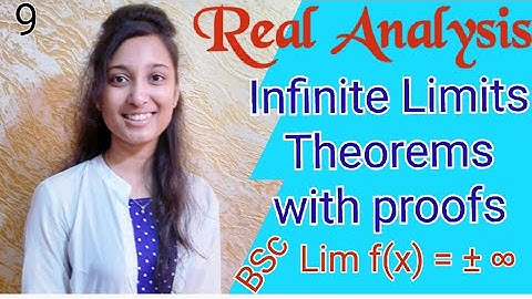 Real Analysis- Infinite Limits, its theorems with proof & Examples