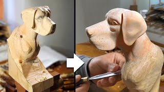 I carved a german dogge out of wood .  Woodcarving