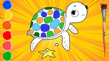 Vẽ con rùa SIÊU DỄ thương chỉ với 5 BƯỚC | Vẽ tranh cho bé đẹp nhất