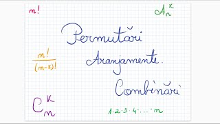 Permutari, aranjamente, combinari - clasa a X-a