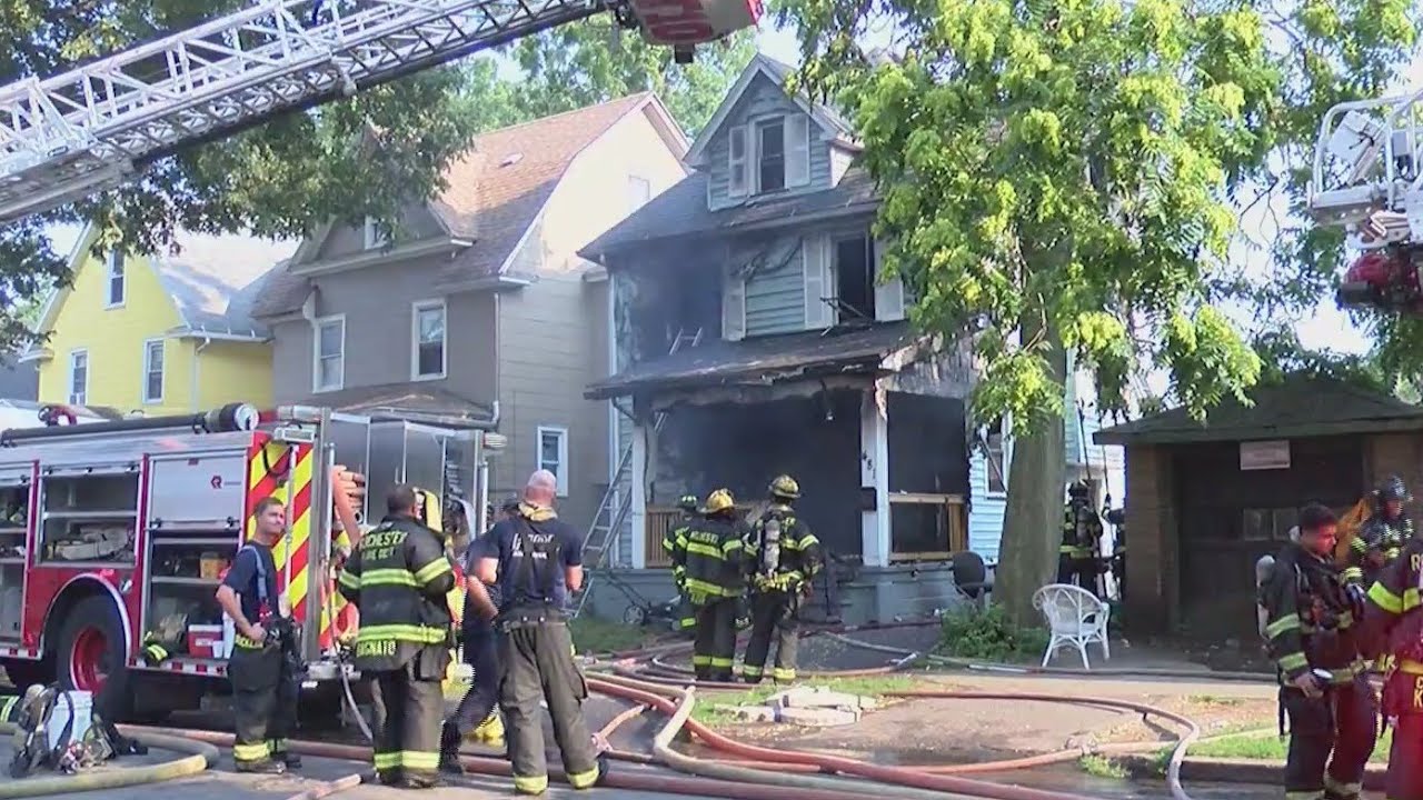Crews called to house fire on Cottage Street in Rochester - YouTube