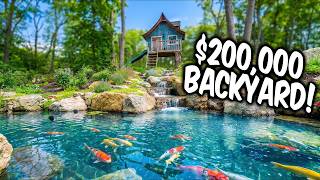 The Ultimate $200,000 Swimming Pond (80 TONS of Boulders!)