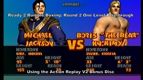 Ready 2 Rumble Boxing Round 2 One Level Playthrough using the Ps1 Action Replay V2 Ps2 Bonus Disc :D