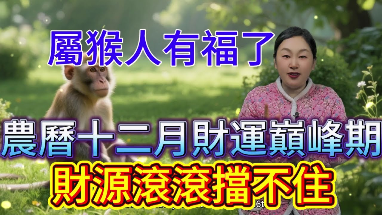 進了臘月就是年，福運財運往家纏  屬猴人有福了！農曆十二月（1月19—2月16日）“歲末鴻運大爆發”，幸運值拉滿到人生開掛，趕緊接福！