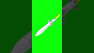 Flying Missile With Fire Green Screen