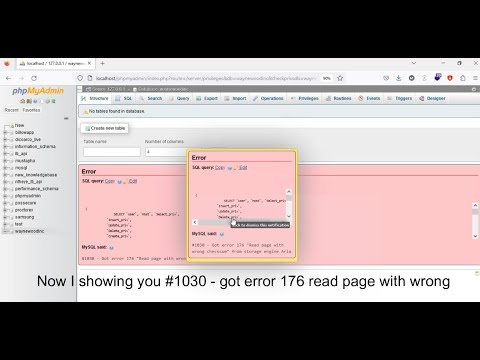 Error 1030 Got error 176 Read page with wrong checksum  from storage engine Aria
