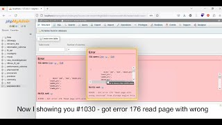 Error 1030 Got Error 176 Read Page With Wrong Checksum From Storage Engine Aria