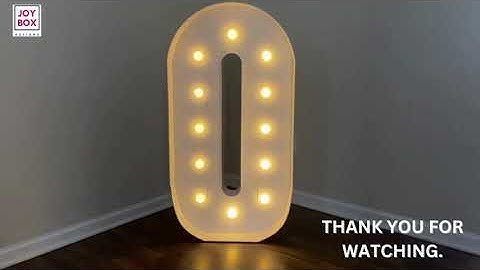 Number 0: 4FT Tall Marquee Light Up Number Tutorial From JOYBOX DESIGN