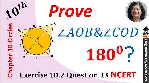 Prove that Opposite Sides of a Quadrilateral circumscribing a Circle subtend Supplementary Angles