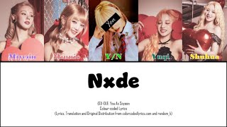 [Karaoke] (G)I-DLE: You As Soyeon-Nxde (Colour-coded Lyrics)