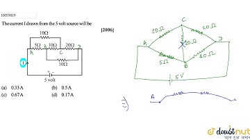 The current I drawn from the 5 volt source will be