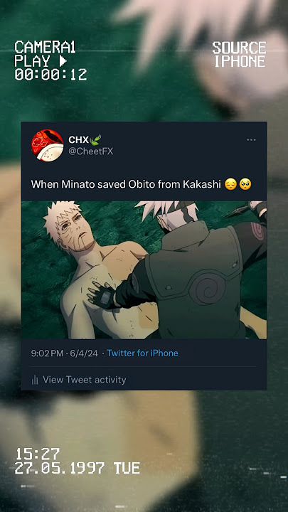 Minato still cares about Obito 😔🥺 | #obito #minato #kakashi