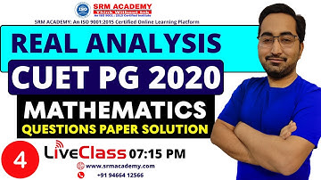 CUET PG 2022 | Msc Mathematics | REAL ANALYSIS |  COMPLETE SOLUTION Of CUET PG 2021 | LIVE CLASS 03