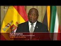 Declaraciones del Presidente de Sudáfrica Cyril Rapaphosa, interpretado por Alberto Cartier