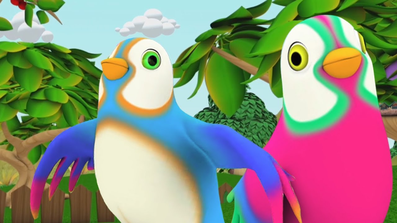 To små dicky fugle | sange til børn | planteskoler rimer | Two Little Dicky Birds | Little Treehouse