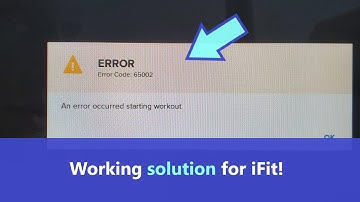 iFit error code 65002 "An error occurred starting workout" - solution that might fix the issue!