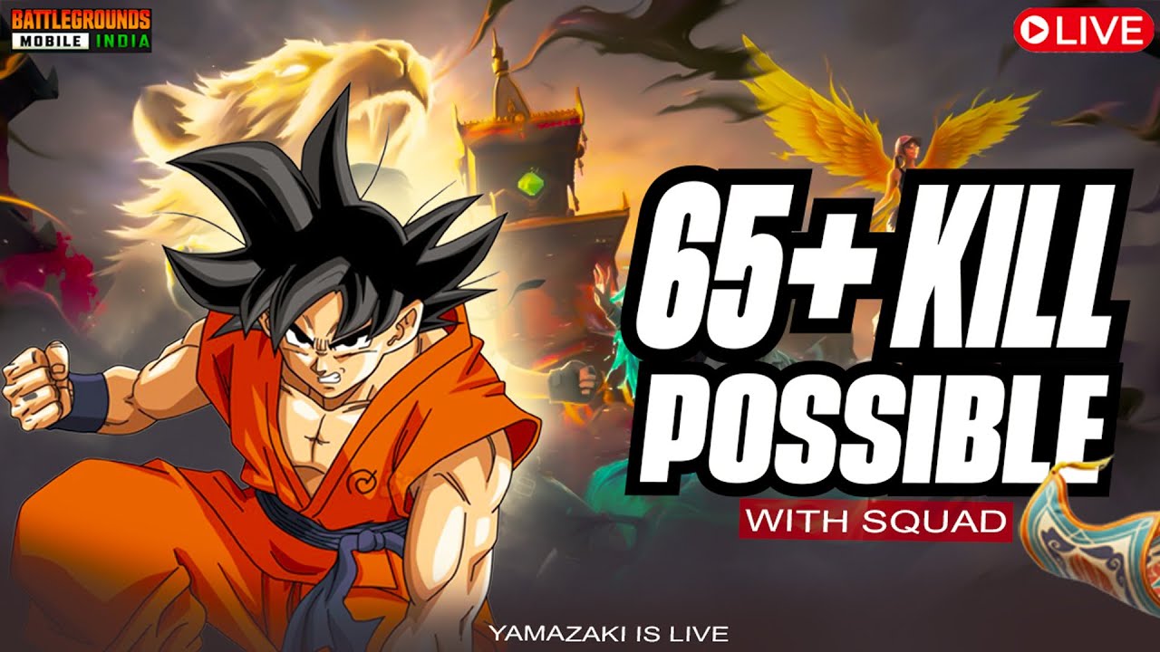 65  KILL POSSIBLE WITH SQUAD | LIVE WITH YAMAZAKI | #bgmilive  #bgmi  #livestreaming  #live