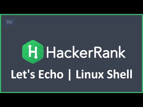 Let's Echo | Hacker Rank Solution in Linux Shell