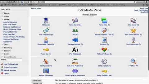 How to setup DNS using Webmin