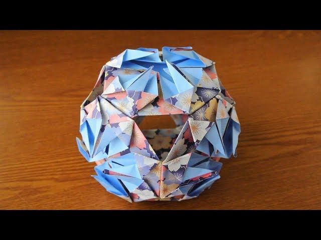 折り紙6枚で作る簡単 くす玉 Origami 6paper Kusudama Easy Youtube