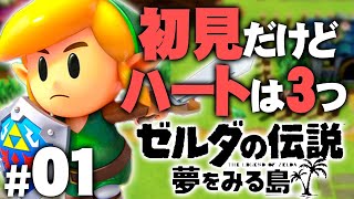 【初見ハート3つ縛り】また地獄がはじまる『ゼルダの伝説 夢をみる島』を実況プレイ part1