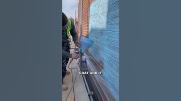 This is how we spray silicone external render and our liquid primer. #construction #rendering