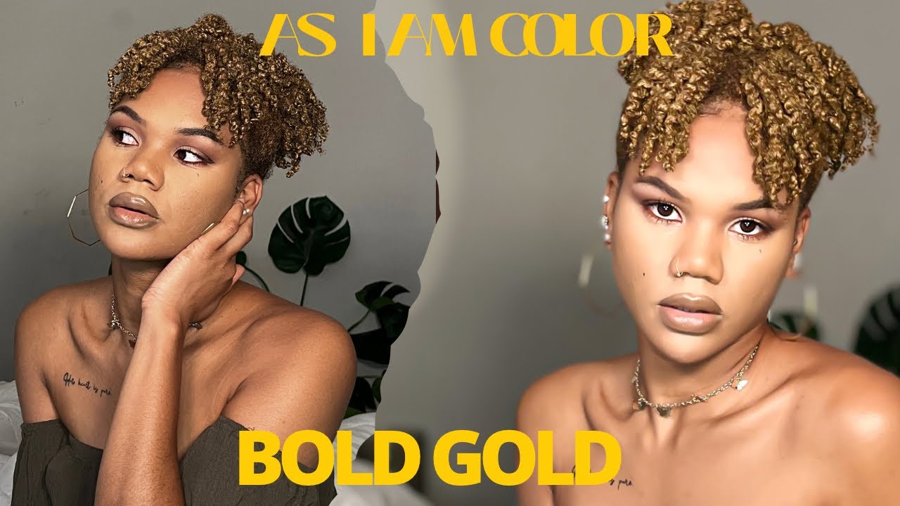 HOW TO :DIY AS I AM CURL COLOR BOLD GOLD ON SHORT 4c NATURAL HAIR ...