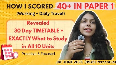 1 month UGC NET Preparation Strategy and Timetable #netjrf  #netpaper1 