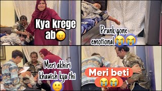 Hand cutting prank on Family😓😰/ Gone soo emotional😭/ Mom dad ko assa dekke roona agya😖