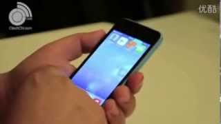 iPhone 5C Blue running iOS 7