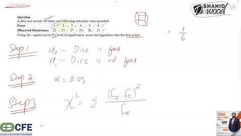 PRC 2 | QM | Sir Dawood Shahid | Chapter 15 | Lecture 06 | Chi-Square Testing