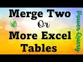 How to Merge Two or More Excel Tables with Power Query | Merge Tables | Power Query