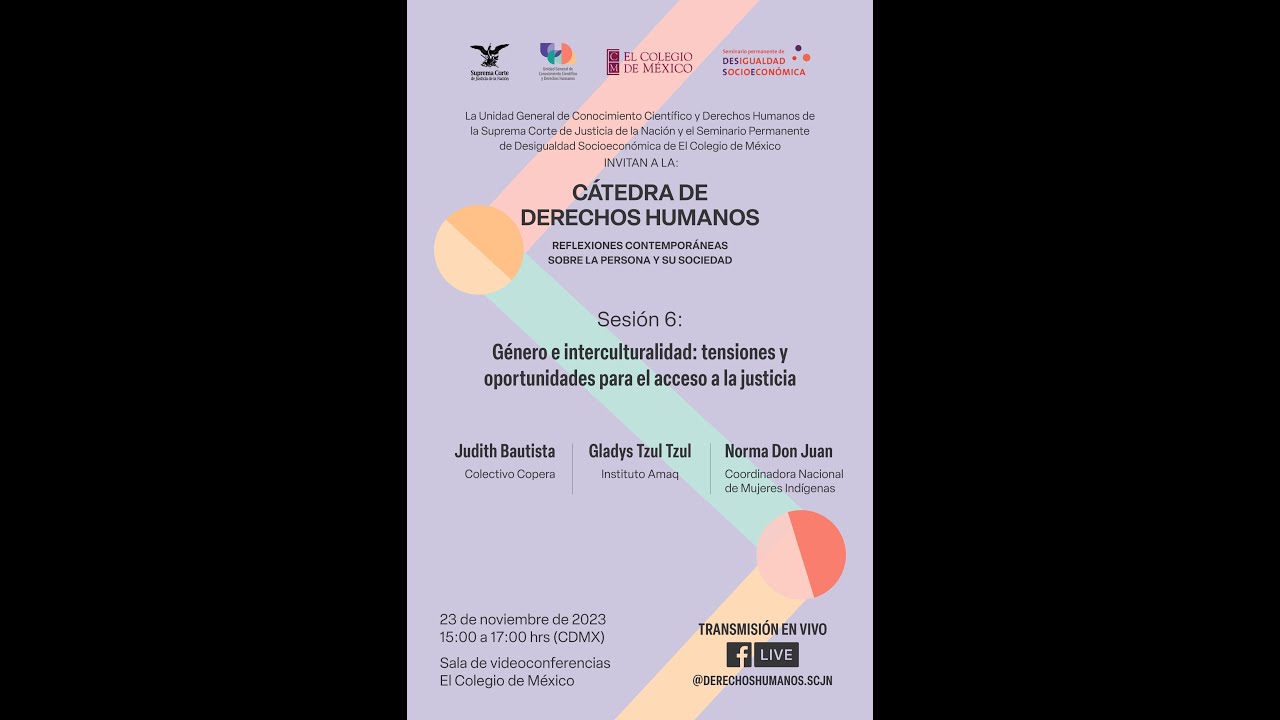Cátedra de Derechos Humanos, reflexiones contemporáneas sobre la persona y su sociedad | Sesión 6