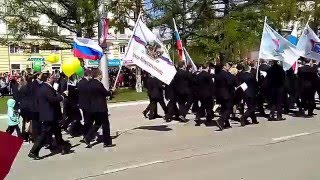 Парад Победы в Ленинске-Кузнецком 9 мая 2016 года