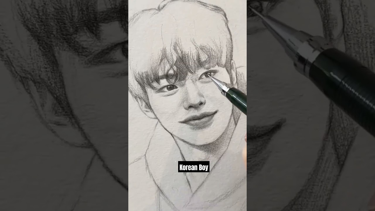 How to draw a handsome Korean boys 