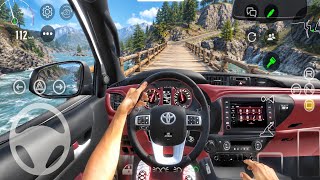 Custom Cars Online Drive Gameplay - Toyota Hilux New Mountain Road Driving - Android Gameplay screenshot 2