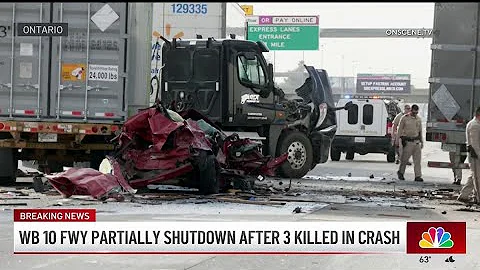 3 killed in Ontario crash involving semi-trucks
