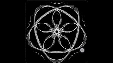 white 5 mirror effect flower animation in 3d display