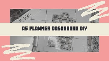 A5 Planner Dashboard | DIY