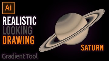 Adobe Illustrator Tutorial | How to Draw a Realistic Looking Planet Saturn With the Gradient Tool