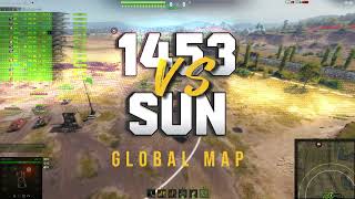 WOT | 1453 vs SUN | GLOBAL MAP CLAN WARS