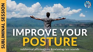 IMPROVE YOUR POSTURE | Subliminal Affirmations & Relaxing Rain