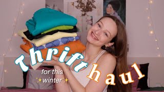 Come thrift with me for my new winter wardrobe! + try on haul
