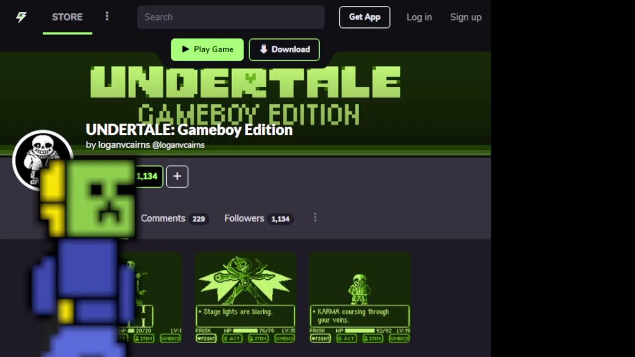 Undertale on GAMEBOY FANGAME